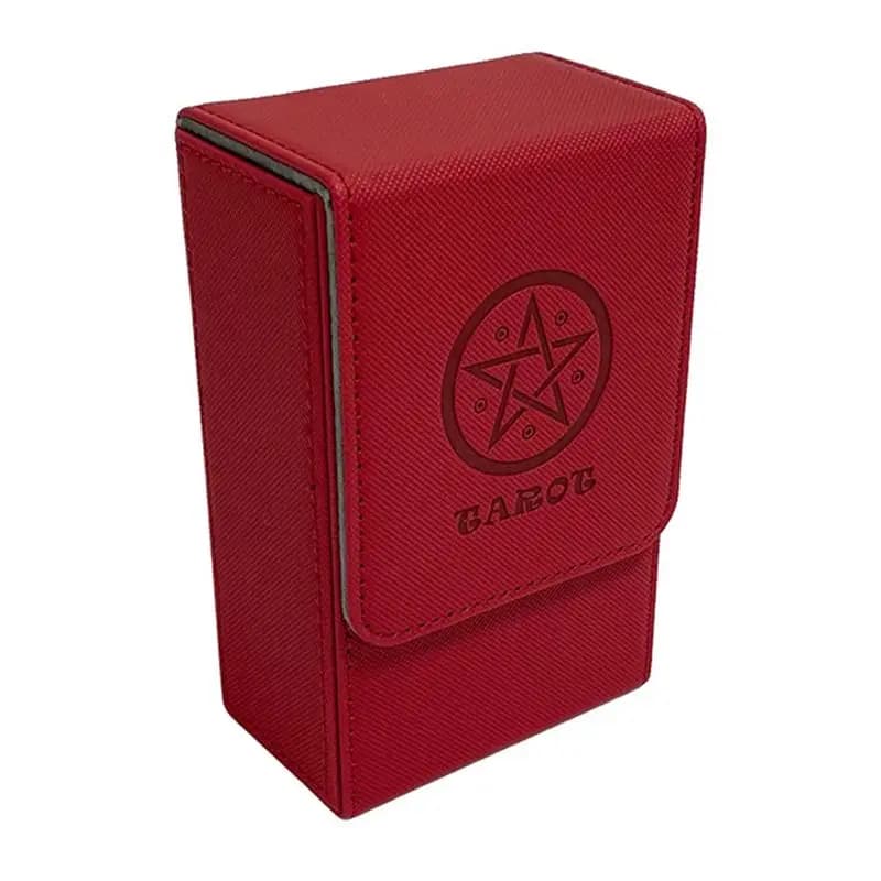 Scatola Porta Carte dei Tarocchi B11A in Pelle PU, Porta Mazzo di Carte da Gioco e Poker