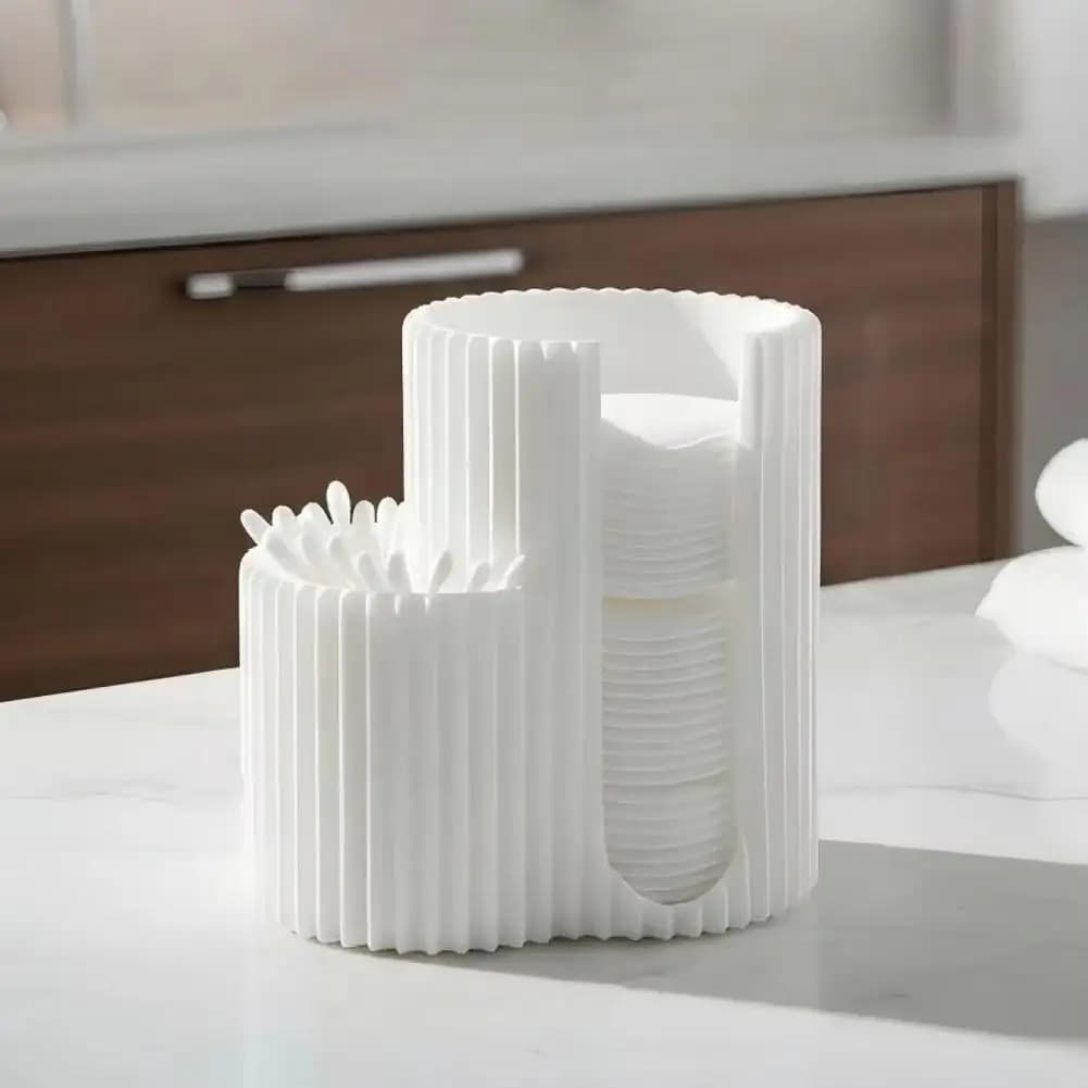 2pcsNew Makeup Supplies Desktop Organizer,nail Art Tools Cotton Swabs Storage Box Makeup Round Pad Holder Make Up Sponges JJ2528