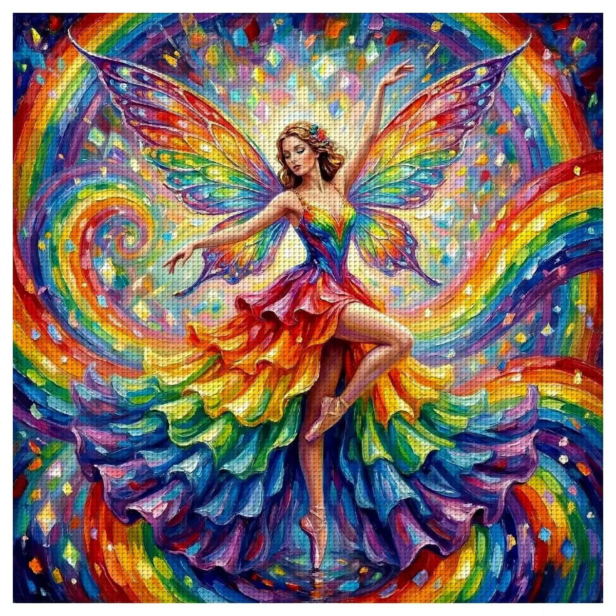 1pc 40X40CM/15.74inch Beautiful princess Stamped Cross Stitch Kit DIY Kit 11/14/16CT DIY Embroidered Set DIY Cross-Stitch Set