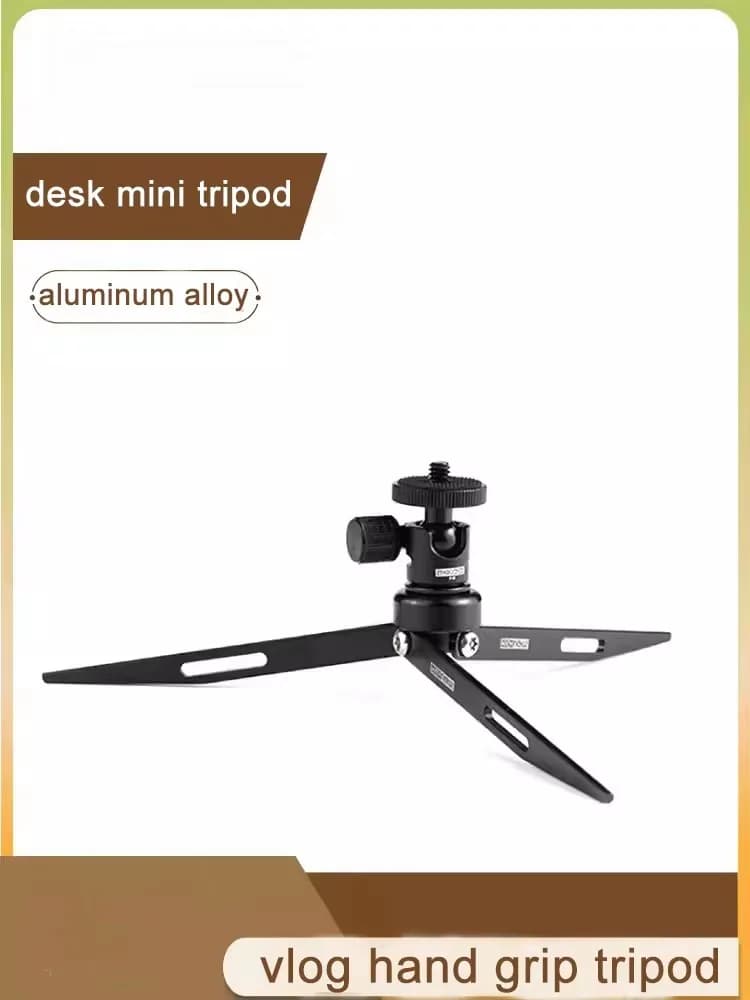 scrivania in lega di alluminio proiettore ad angolo basso mini treppiedi staffa stabilizzatrice per telefono da viaggio portatile vlog impugnatura treppiede selfie stick