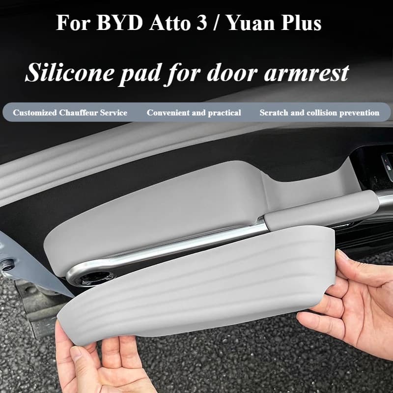Per BYD Atto 3 Yuan Plus Bracciolo per porta dell'automobile Tappetino in silicone Tappetino antiscivolo in silicone Tappetino per bracciolo a quattro porte