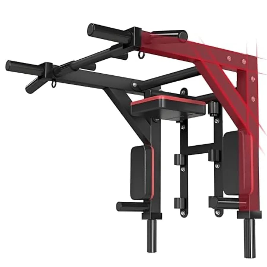 Multifunction Bar in Wall for Tractions and Flessions, Indoor Training Dip Station, Home Gym Power Tower Set, 800L Gym Equipment