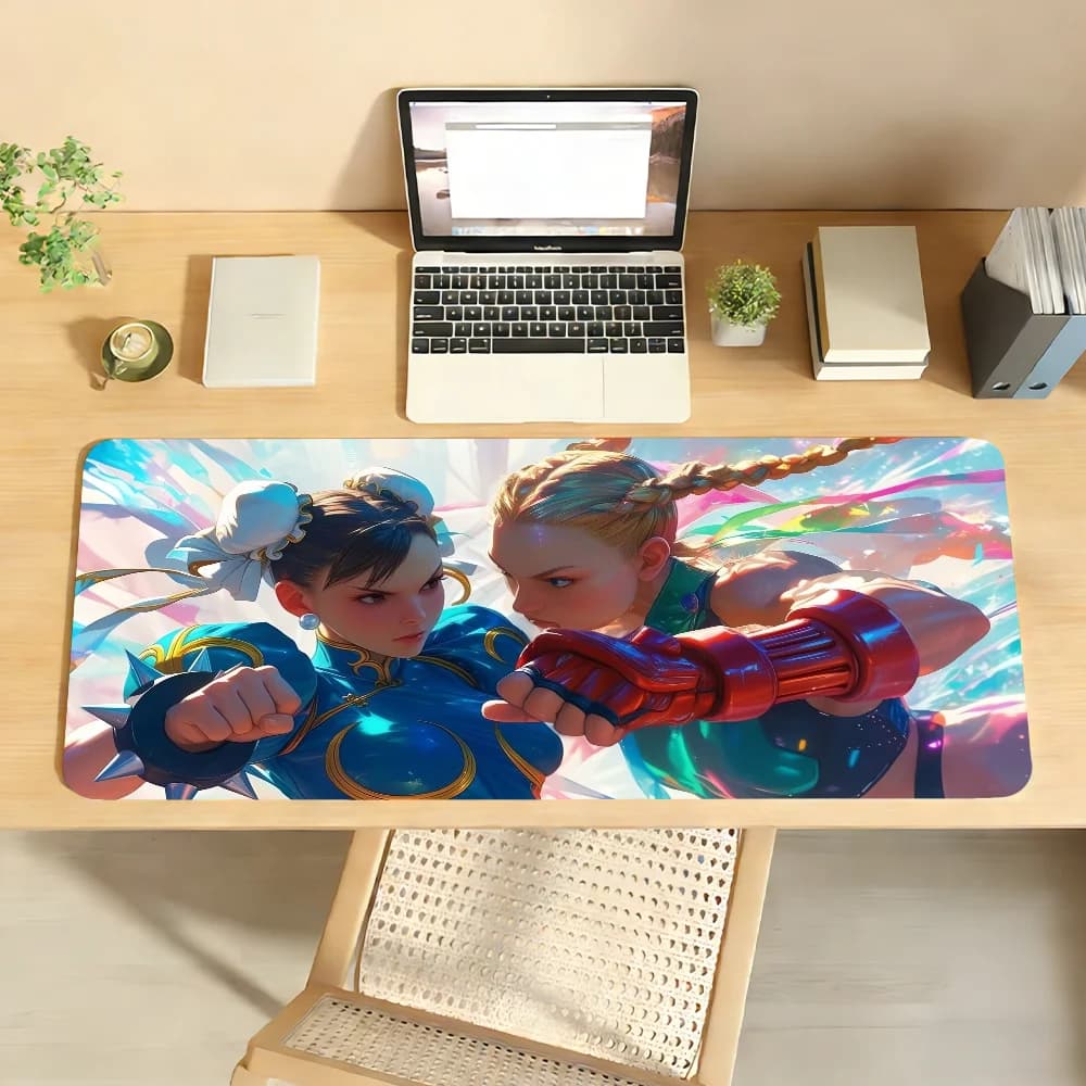 Game S-Street F-Fighter-Chunli Mouse Pad Tappetino per mouse in gomma antiscivolo per computer portatile Tappetino per mouse Decorazione per giocatori Tappetino da scrivania