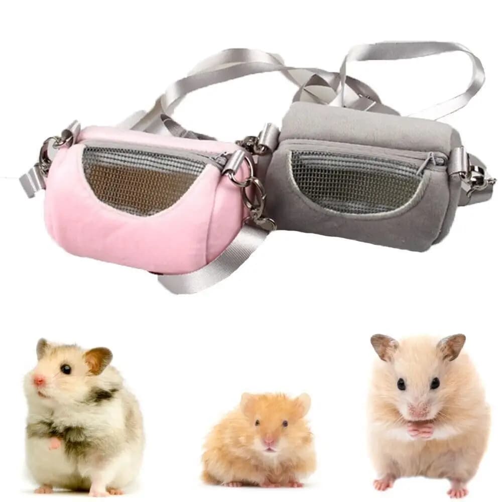 Comode forniture per animali domestici Calore Borsa da viaggio per animali domestici in tessuto di velluto con diamanti Borsa da trasporto per criceti Borsa a tracolla rotonda