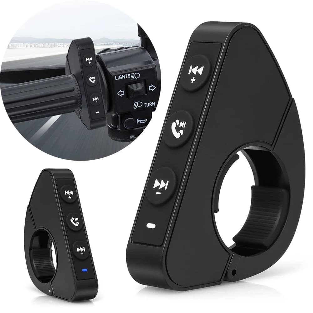 Wireless Bluetooth-compatible 5.3 remote control button headset motor/bicycle handlebar Media Controller steering wheel