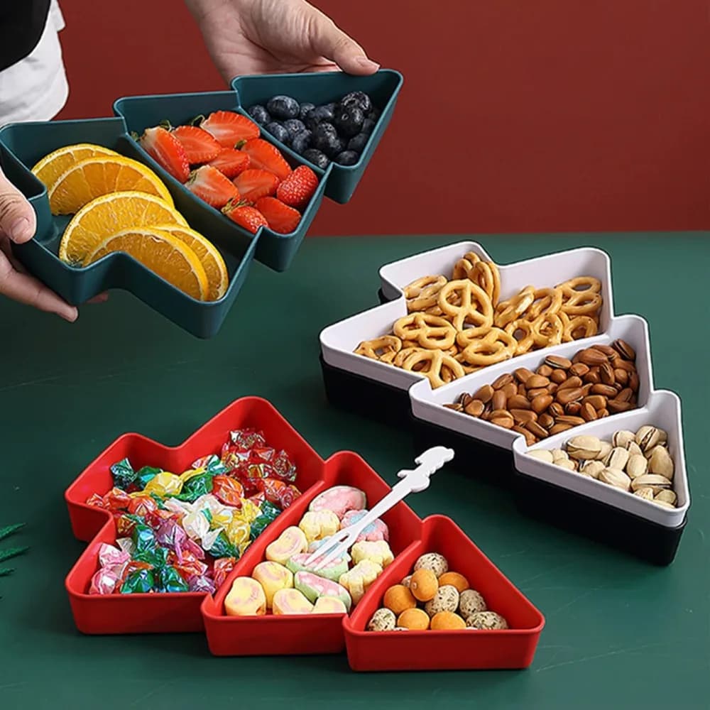 Albero di Natale Piatto di frutta Scatola di frutta secca Scatola di snack Decorazioni per feste per la casa Navidad Noel Natal Natale Felice regalo di Capodanno