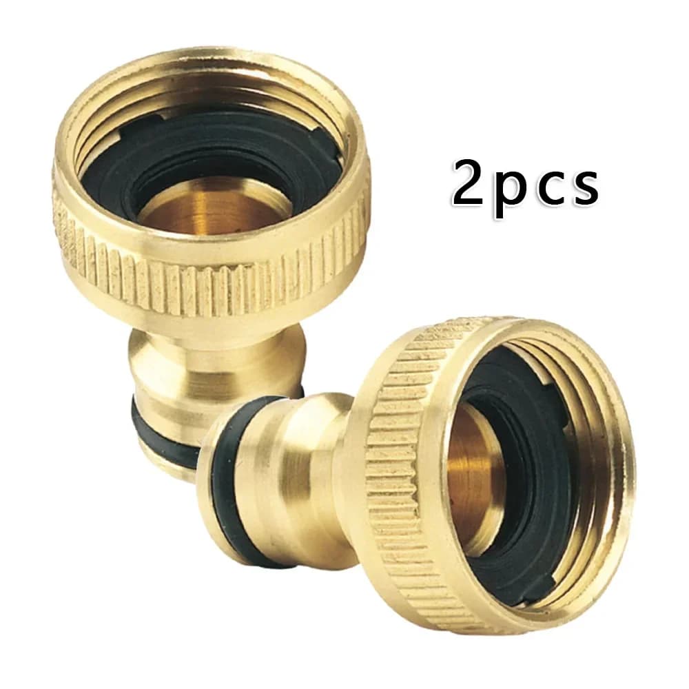 2Pcs Garden Faucet Adapter 3/4'' to 1/2'' Quick Connect Outdoor Hose Tap Water Pipe Fittings for Irrigation System