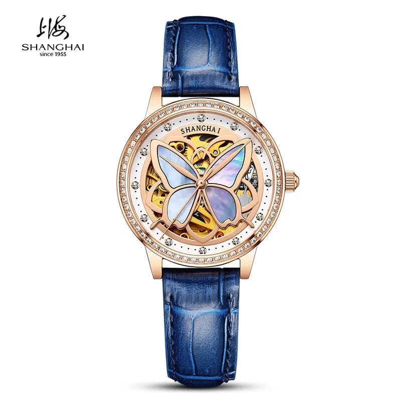 Orologio Shanghai 35mm Automatico Meccanico da Donna, Impermeabile 50M, Zaffiro, Madreperla, Elegante Orologio da Donna S8953
