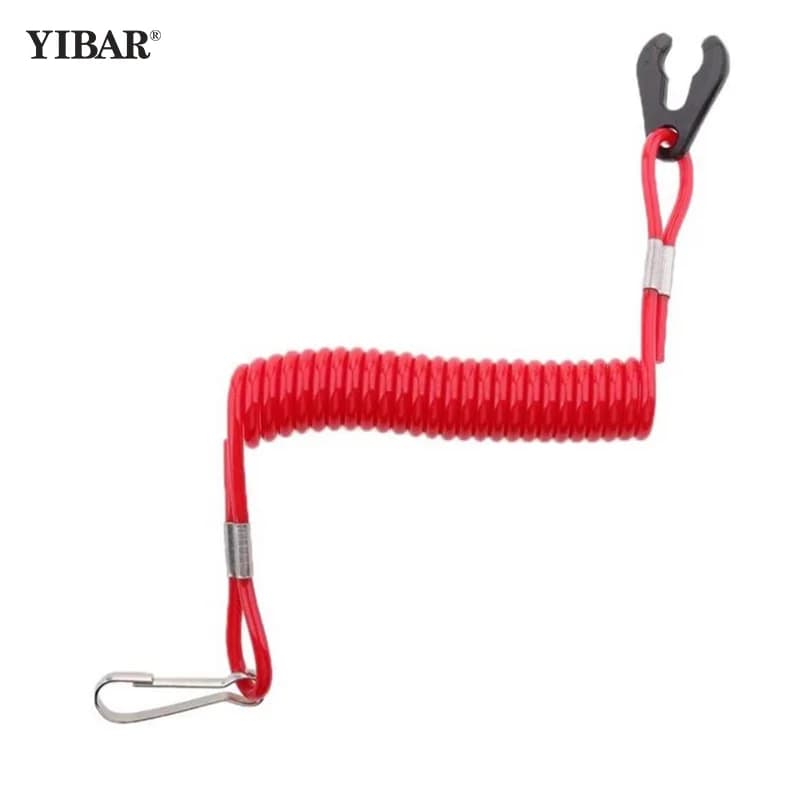【YIBAR】Motore fuoribordo marino Barca Motore Kill Stop Interruttore per Jet Ski 2-425hp Chiave Corda Promemoria Corda Barca Arresto di emergenza