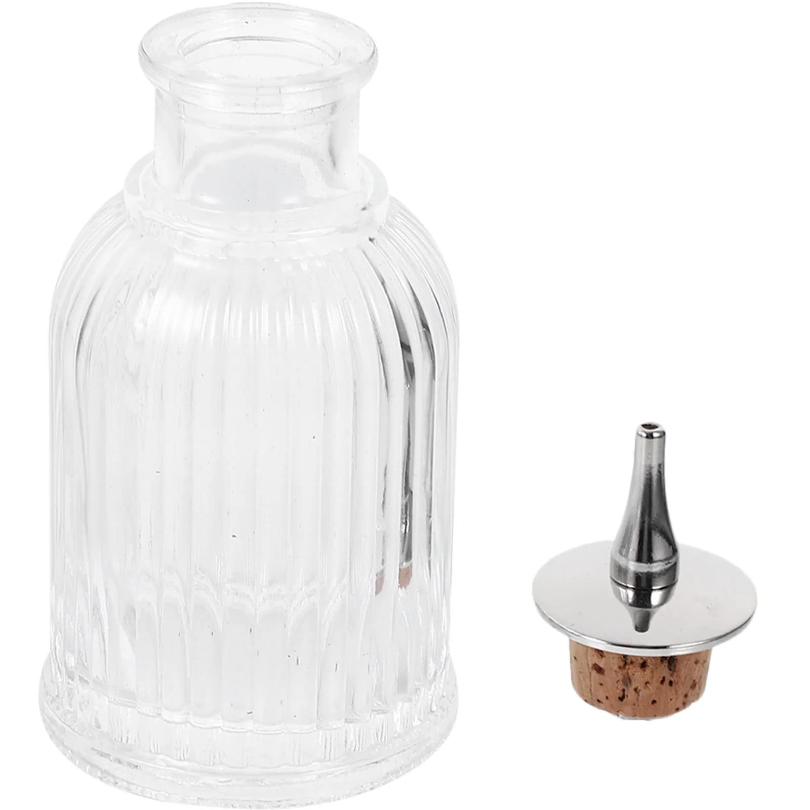 Bottiglia in Vetro Compatta da 90ml con Tappo in Sughero per Bar Domestico, Cocktail, Oli Essenziali e Profumi - Design Raffinato