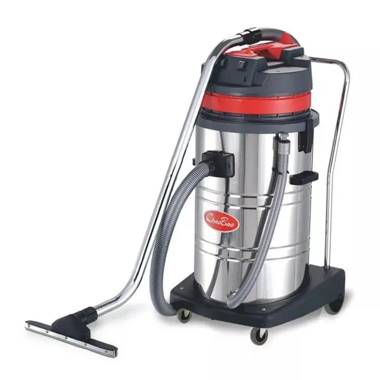 Aspirapolvere Industriale Professionale 2400W-3200W, 80L, per Solidi e Liquidi, Tecnologia Ciclonica a 3 Motori, per Hotel, Garage, Auto