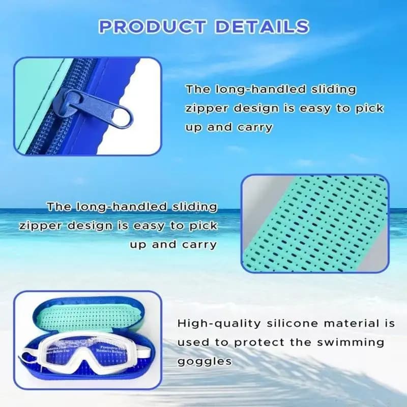 U2JB High Capacity Swim Mask Storage Box Moisture Resistant Design Swimming Cap Storage Bag For Diving People Swimmers