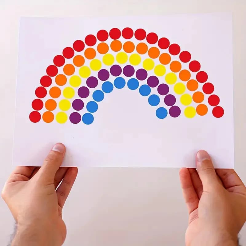 1000Pcs/Roll for Archery Bow Hunting Practice Training Targets 0.75In Round Color-Code Dot Labels Adhesive Shooting Sticker