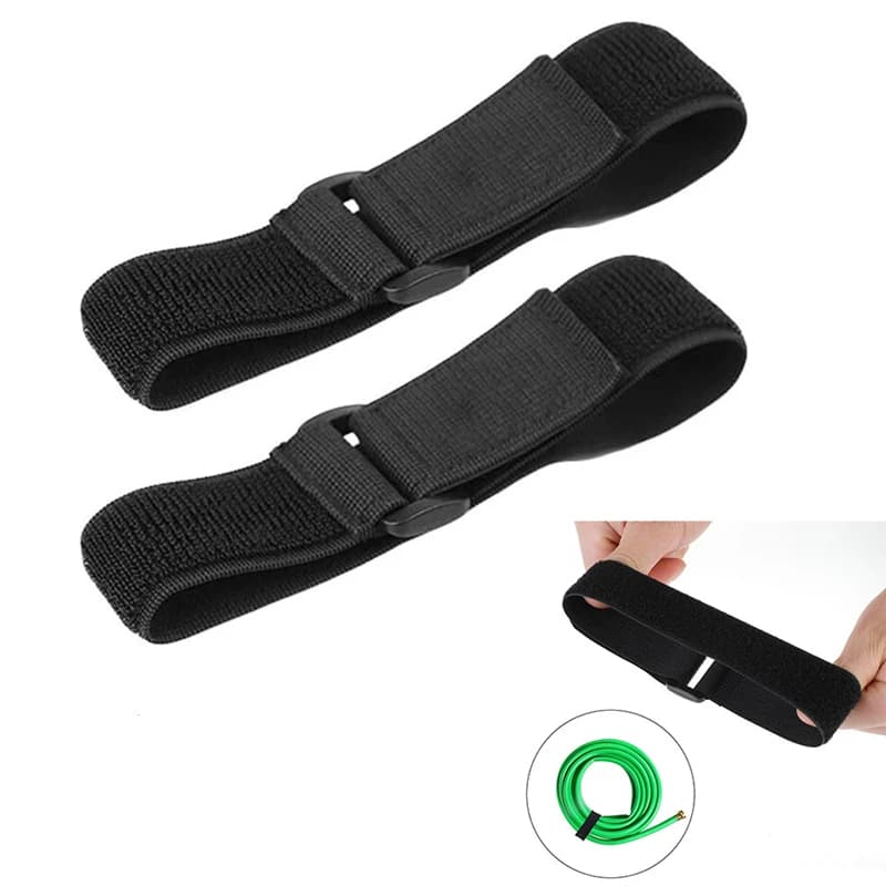 1/2/3 paia di cinture da allenamento per ciclismo con cinghie in velcro elastiche per fissaggio autoadesivo con chiusura a strappo