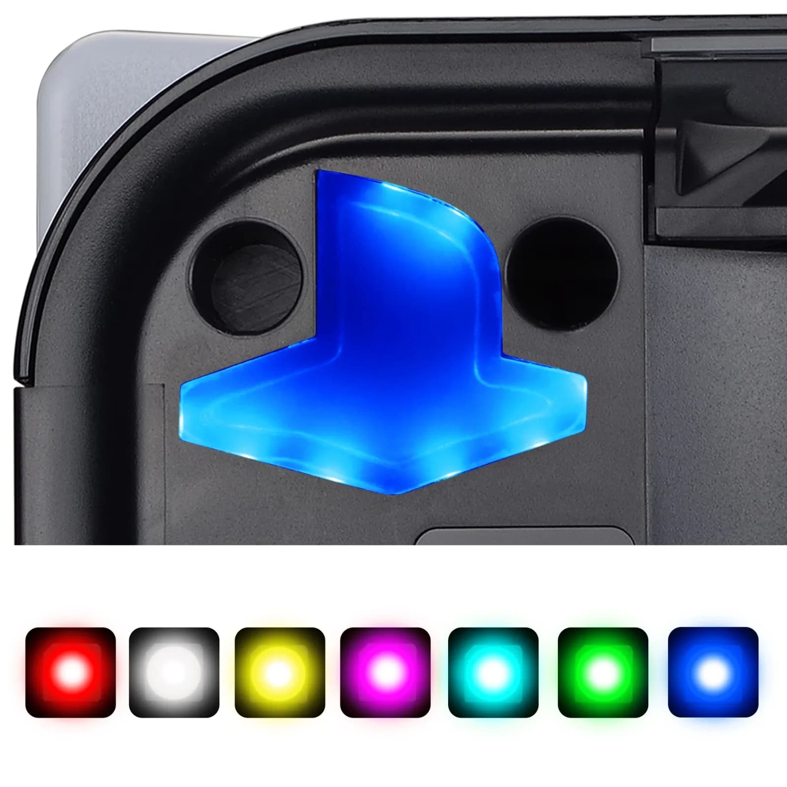 eXtremeRate 7 colori 24 effetti LED con logo RGB per console PS5, LED con logo illuminato per disco PS5 e accessori per console digitali
