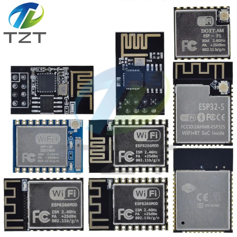 ESP8266 ESP-01 ESP-01S ESP-07 ESP-12E ESP-12F ESP-32 ESP-32S ESP32 Module Transceiver 2.4G For Arduino