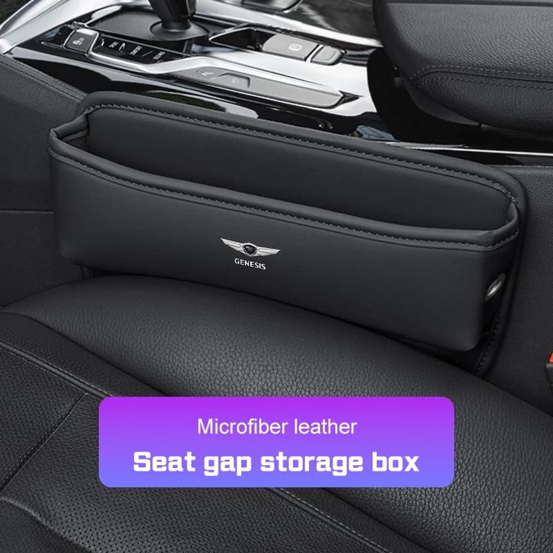 Seggiolino auto in pelle PU Gap Organizer Scatola di immagazzinaggio Accessori interni per Genesis G80 GV70 GV80 GV60 G70 Essentia Neolun G90 GV90 X