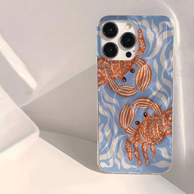 Custodia per telefono estiva in edizione limitata con motivo adorabile a forma di granchio per Xiaomi Poco F7, Poco X7, X6, X5, M6 Pro, Mi 11 Lite 5G, 14T, 13T