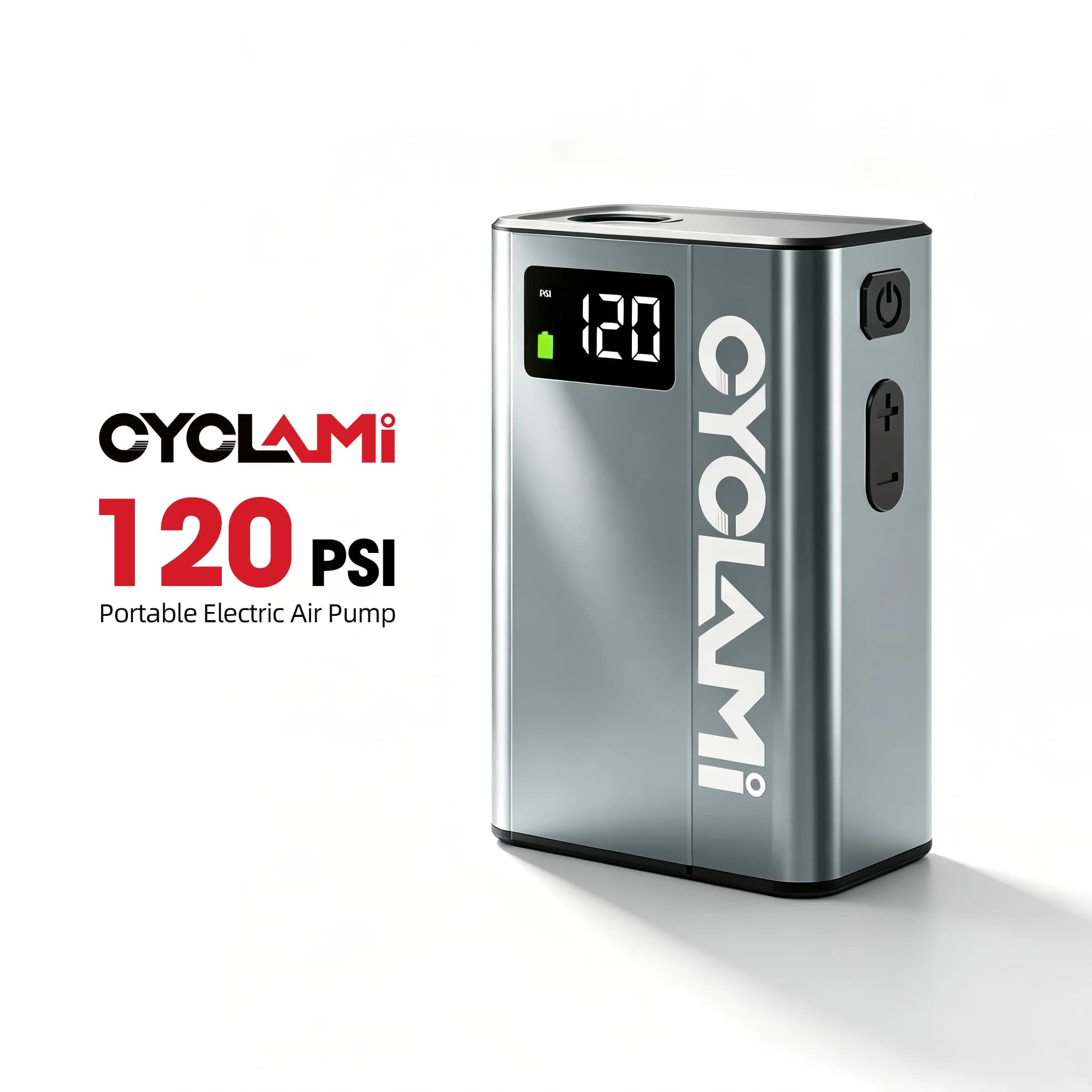 Pompa elettrica ad aria per bici ultraleggera CYCLAMI E1 120psi Gonfiatore per pneumatici tascabile portatile per moto da strada MTB in lega di alluminio