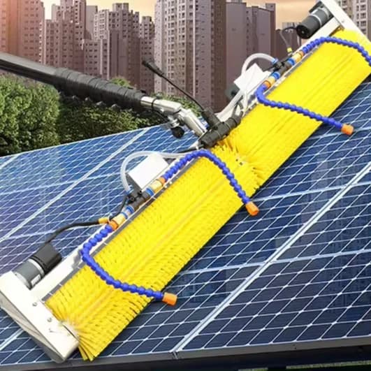 Photovoltaic Solar Panel Pv Module Water Dust Dirty Cleaning Brush Machine