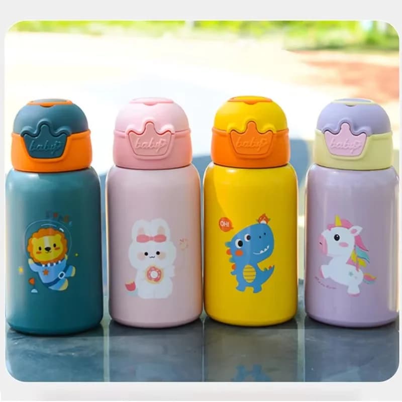 Bottiglia termica per bambini unicorno da 500 ml Bottiglia d'acqua termica per bambini carina Tazza termica in acciaio inossidabile per tazza d'acqua per bambini studenti
