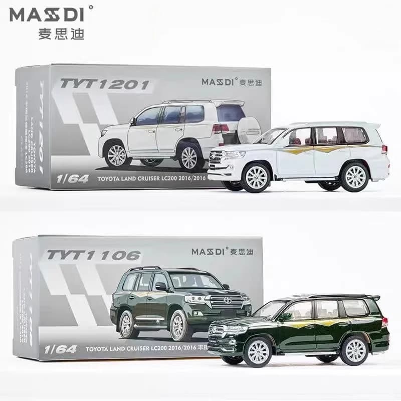MASDI 1:64 Toyota Coaster Cruiser Land Cruiser pressofuso in lega fuoristrada Collezione di modelli Ornamento, decorazione per adulti.