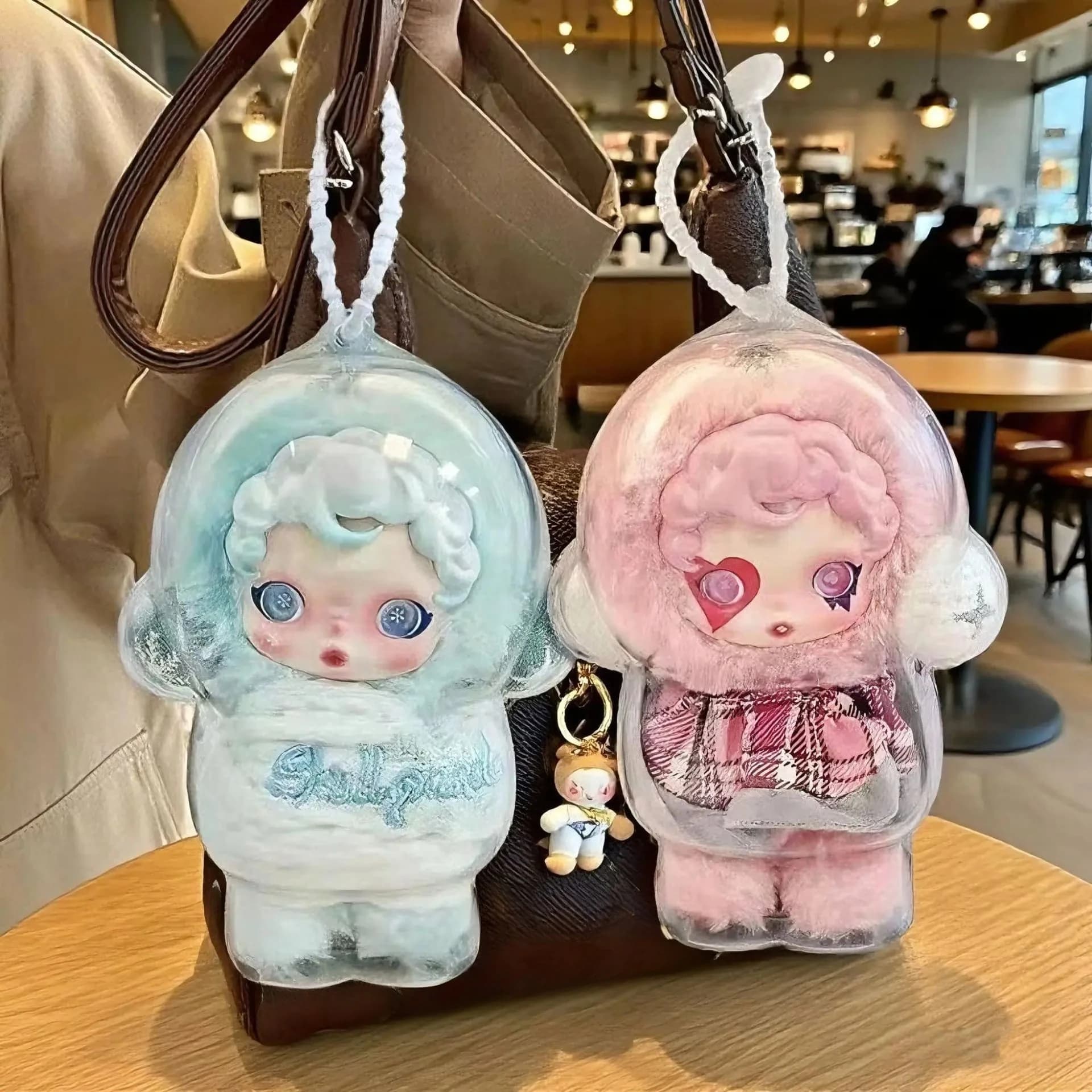 For Skull Panda Protective Case Portable Transparent Organizer Box for Case Skullpanda Doll Case in plush Birthday Gift