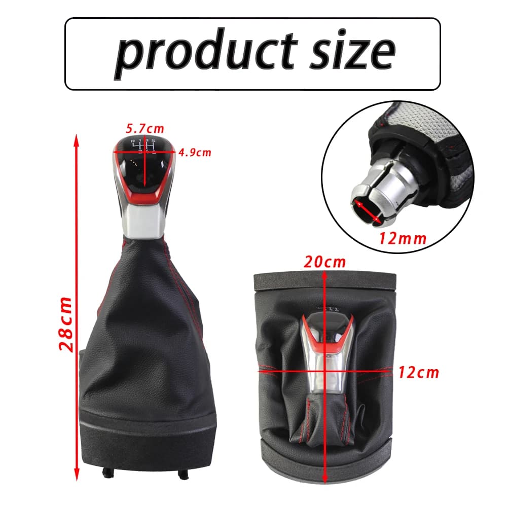 Gear knob for Seat For Ibiza 2002-2010 Gear knob for car Dust Cover Manual transmission Gear knob Accessories