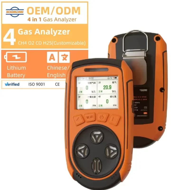 Gas Detector Multi-functional Analyzer Gas Alarm System Carbon Monoxide Hydrogen Sulfide Combustible Gas lpg Analyzer