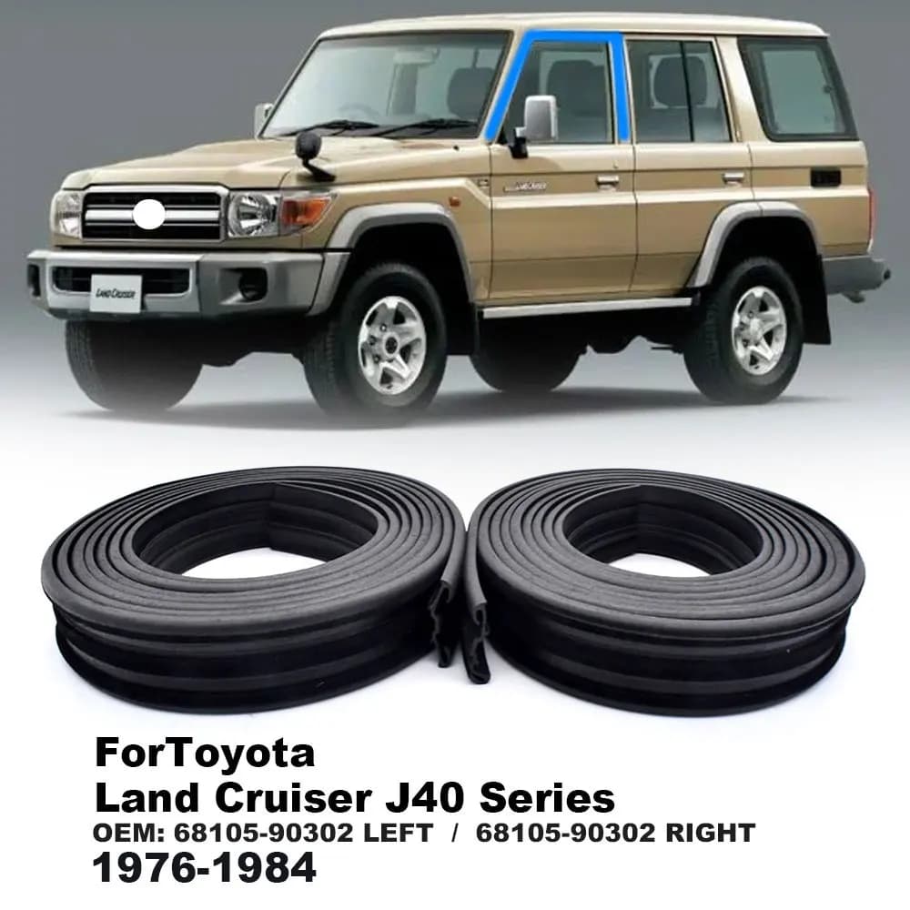 1 Coppia Per Toyota Land Cruiser FJ40 FJ45 HJ47 BJ40 porta vetro run guarnizione guarnizione 68105-90302