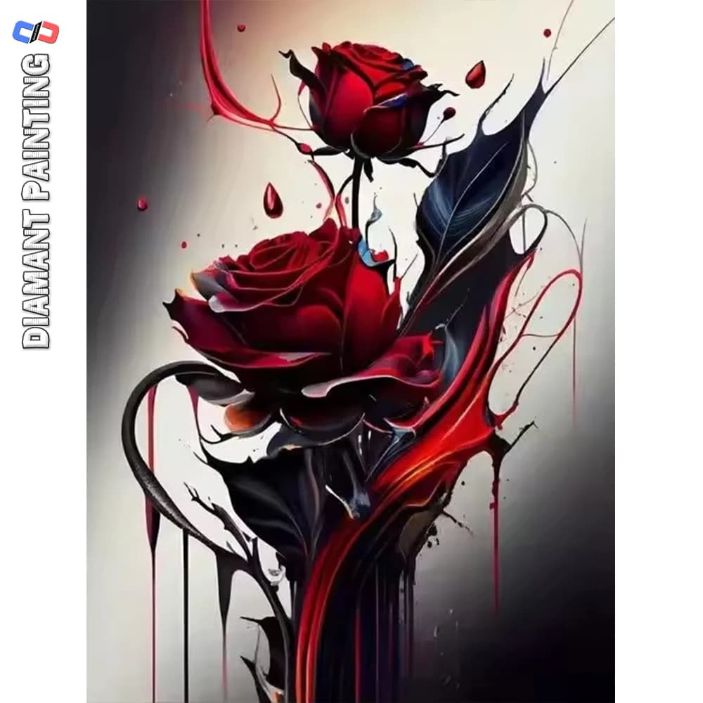Nabi Diamond Painting Rose Flowers Diamond Mosaic 5D Floral Handmade Acrylic Diy Gift Full Kits Square Round Drill Art