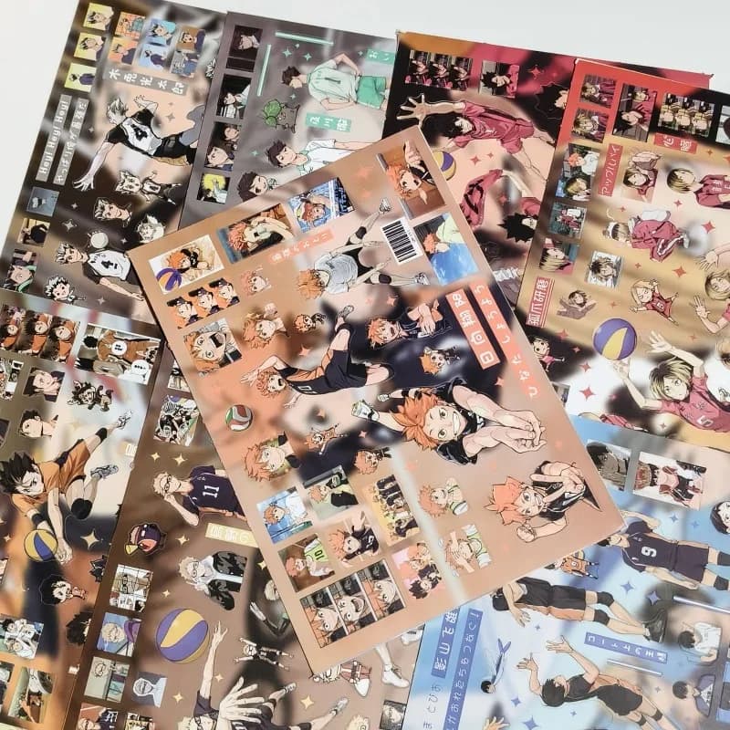 8 Volleyball Junior Film Cutting Stickers Anime Yamaguchi Tadashi Grinding Decorative Notebook Collage Material Waterproof