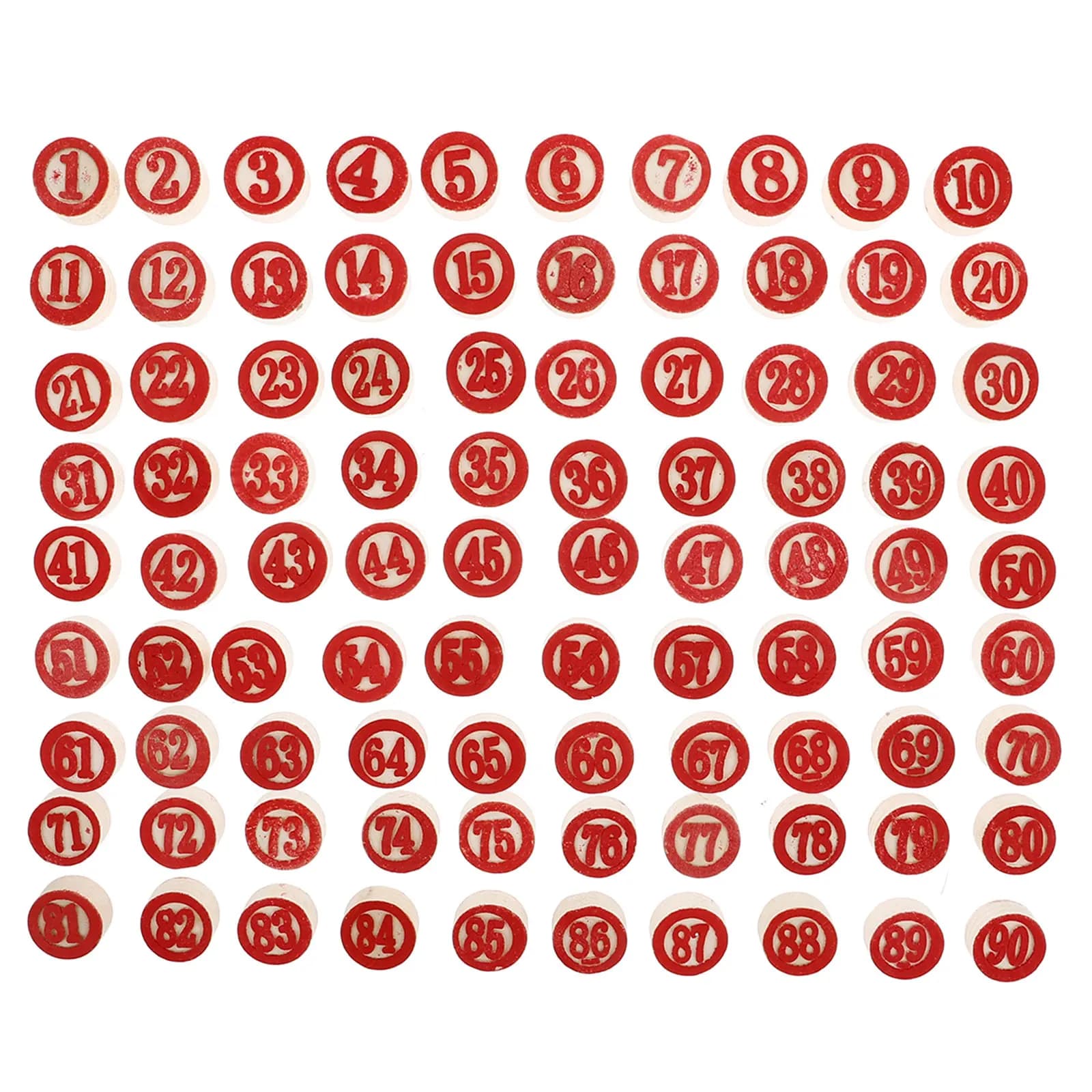 Set di 90 Pezzi di Scacchi Numerati in Legno, Gioco da Tavolo Bifacciale Rosso per Riunioni Familiari, Gioco Logico Educativo con Numeri da 1 a 90