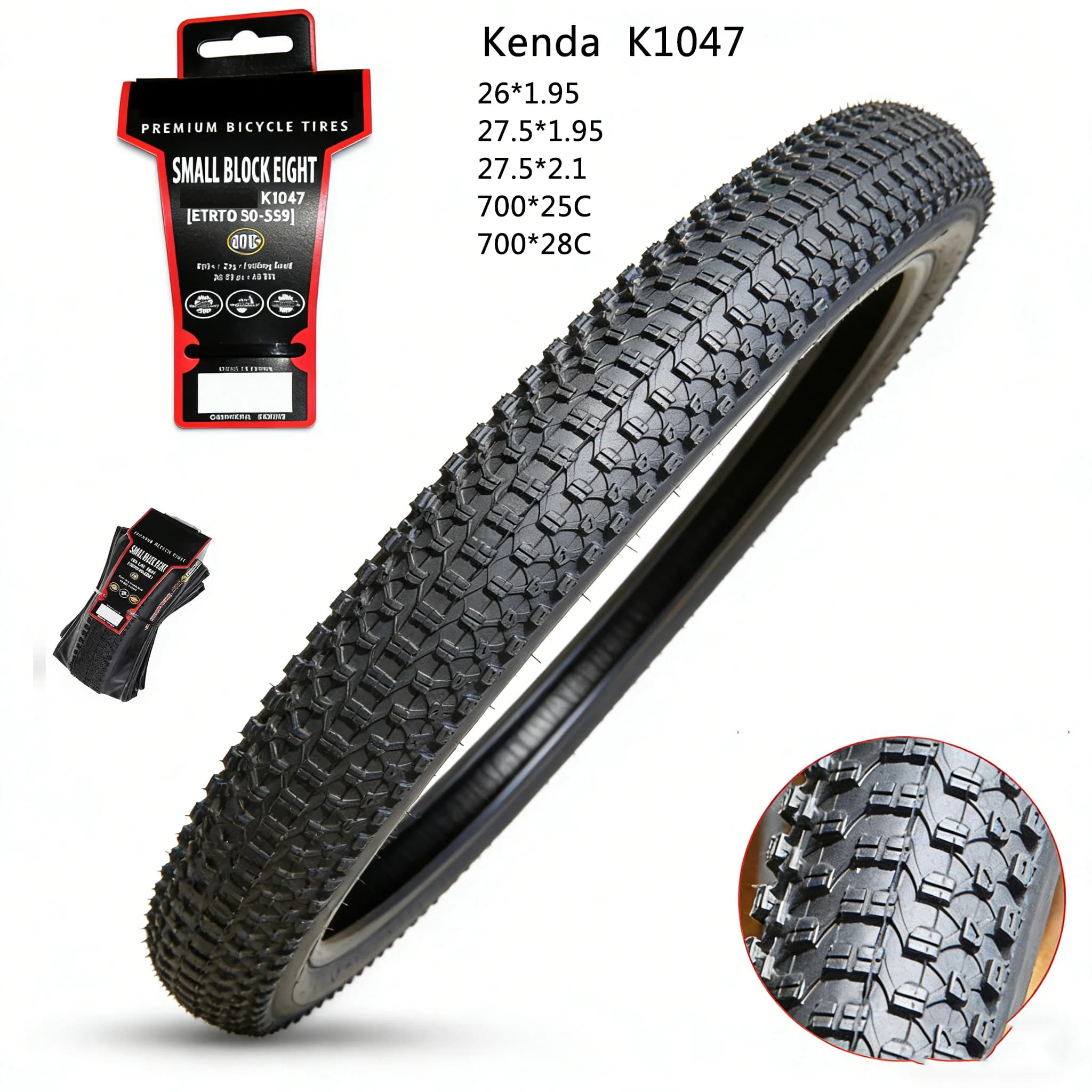Pneumatico per Mountain Bike Kenda K1047 Pieghevole Small Block Eight 26 27.5 29 Pollici 1.95 2.1 per Ciclismo XC, Bici da Strada, MTB, Parte di Ruota