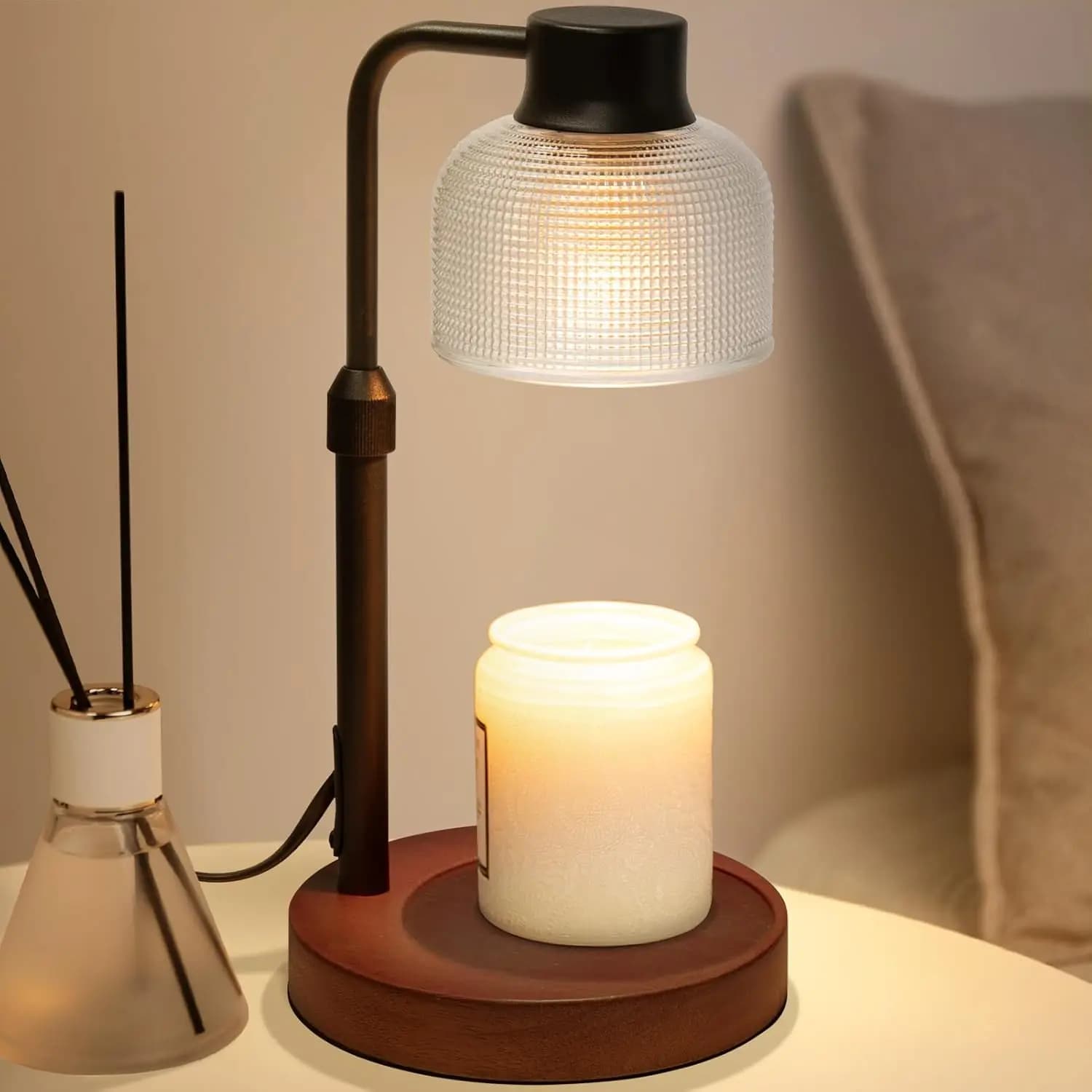 Scaldacera lamp with Timer: Gifts for Mother's Day, Birthday for Women - Decorative Stairs for the House with 2 Bulbs