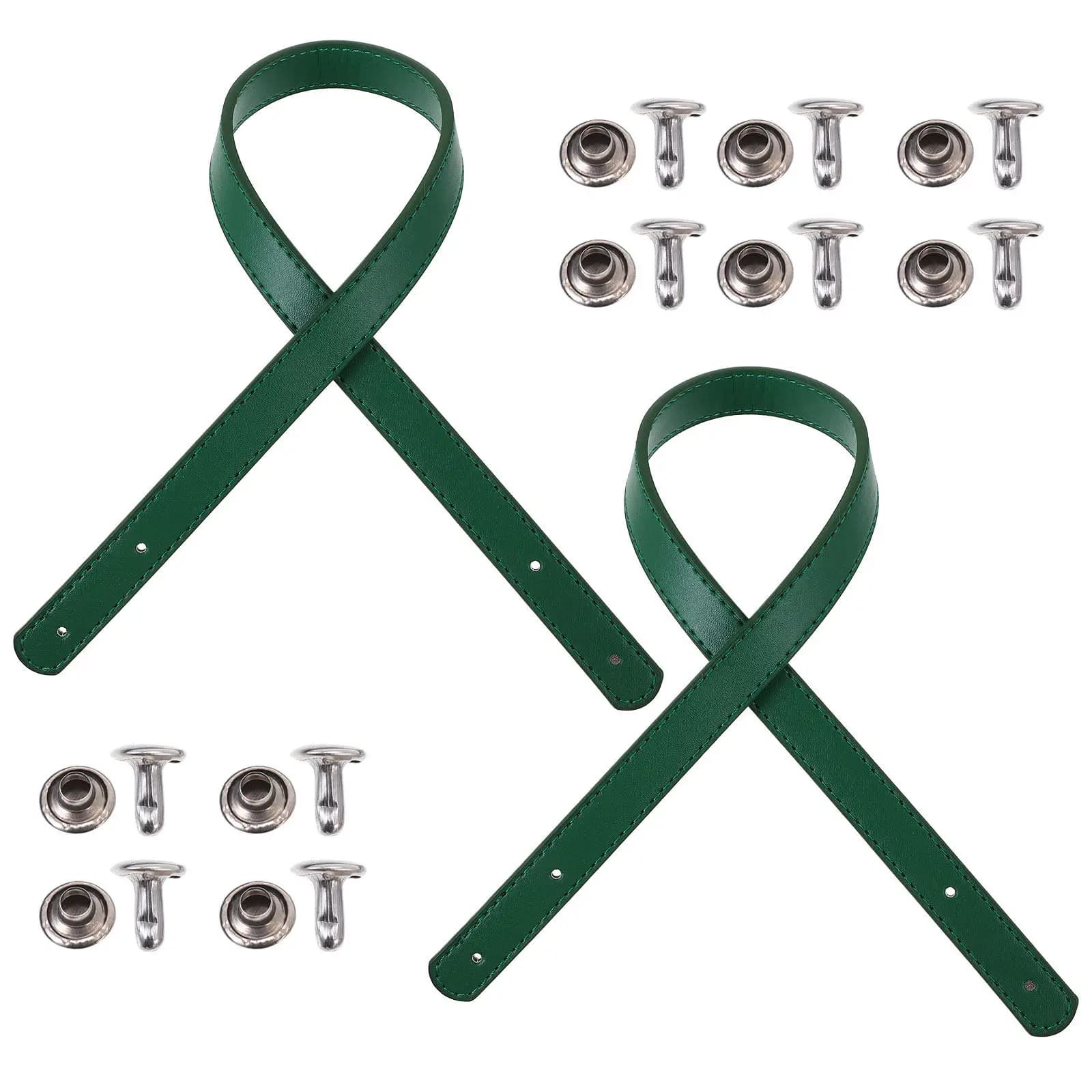 2 Set of Replacement Belts for Fai-da-te Bag with Rivets, Sottile and Light PU Shoulder Bags, Bag Accessories