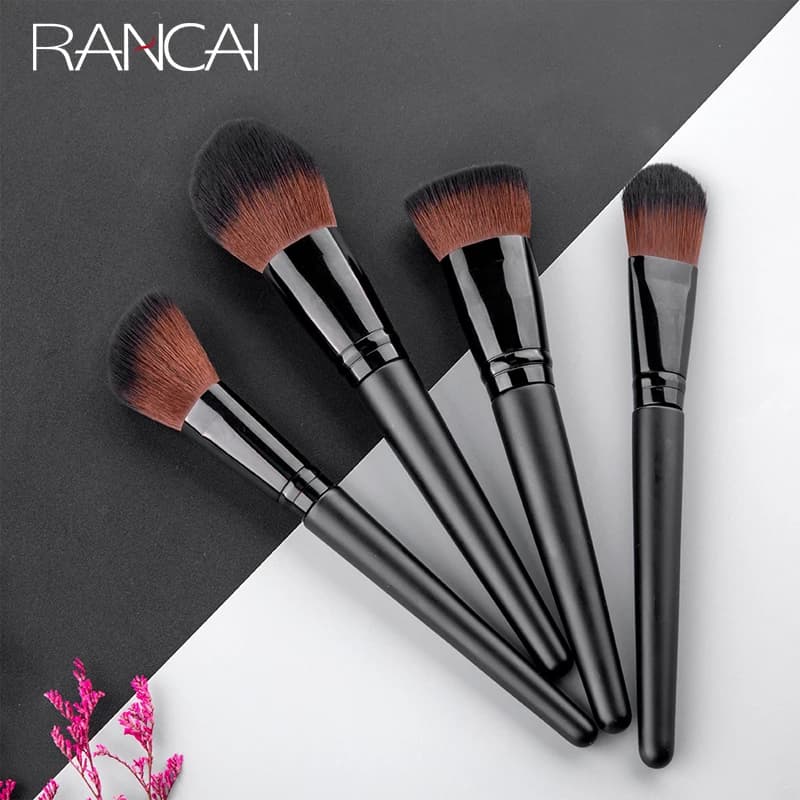 4Pcs Makeup Brushes Set Foundation Powder Blush Eyeshadow Sponge Brush Soft Hair Cosmetic Tools Brushes Beauty Kit Tool