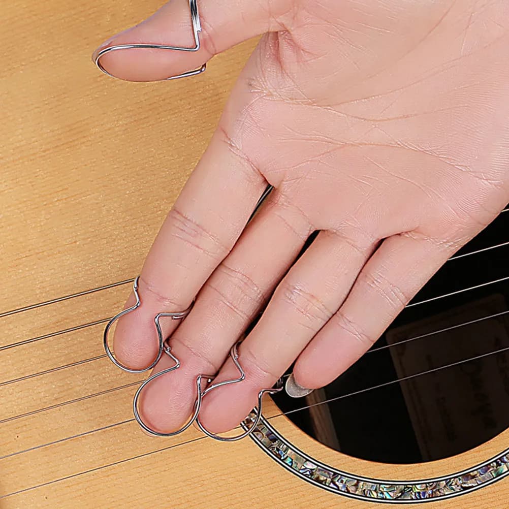 Set di 1 plettri per banjo con design cavo, plettri per pollice e indice, leggeri, flessibili e comodi, accessori per chitarra, plettri per basso