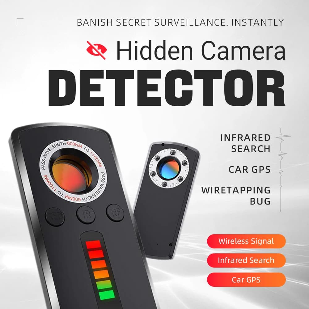 Rilevatore telecamera nascosta Gadget anti-spia GPS per auto Intercettazioni wireless Bug Telecamere spia Dispositivi di ascolto Sicurezza dell'ufficio dell'auto dell'hotel