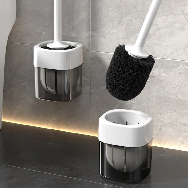 Set di Spazzole per WC Domestico, Spazzola per Pulizia Completa con Base a Parete, Accessori per Bagno