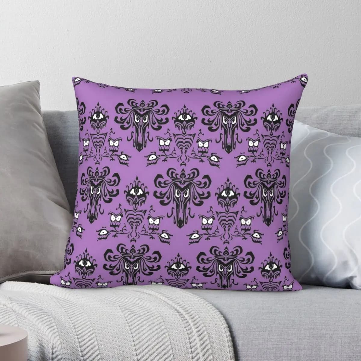 Fantasma Manor Haunted Federa quadrata Poliestere Lino Velluto Creativo Zip Decor Federa per cuscino Divano Fodera per cuscino 45x45