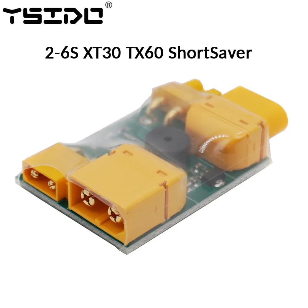 YSIDO 2-6S XT30 TX60 ShortSaver Smart Smoke Stopper Interruttore del pulsante di accensione Fusibile elettronico per evitare cortocircuiti sovracorrente