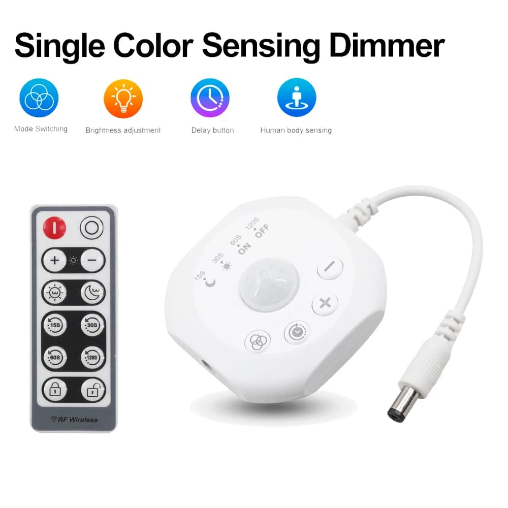 5V 12V 24V PIR Motion Sensor Light Switch LED Strip Controller Monochrome Dimmer DC USB Timer Automatic Movement Detector ON OFF