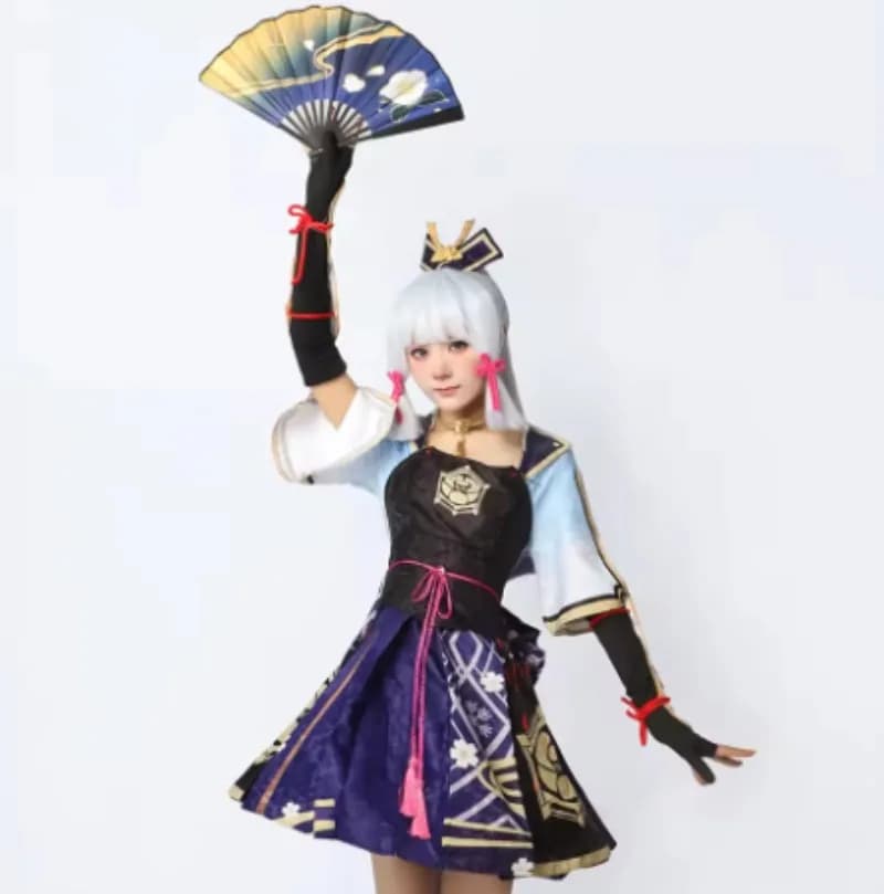 Kamisato Ayaka Cosplay Kostüm Spiel Genshin Impact Cosplay Kleid Perücke Fan Komplettset Lotu Frauen Costume Cosplay