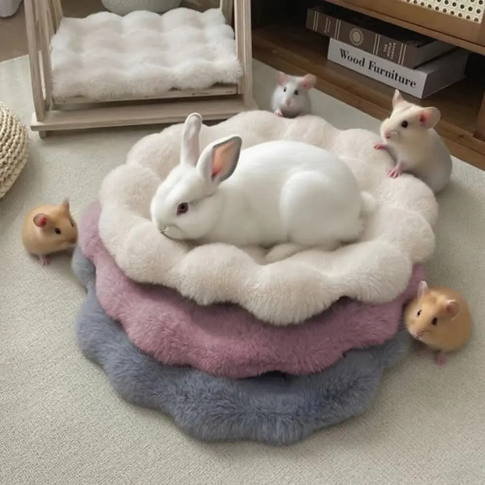 New Durable High Quality Portable Round Cat Mat Non-Slip Bottom Insulation Feature Pet Cushion Pad Washable Round Pet Mat