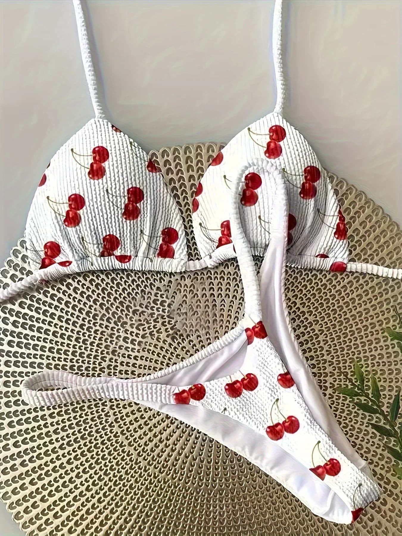 Costume da bagno a due pezzi con perizoma, bikini da donna per vacanze al mare