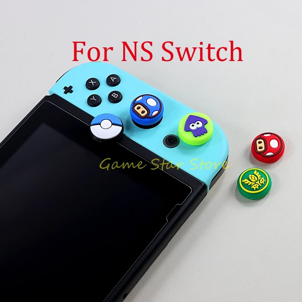 Cappucci per impugnature analogiche in silicone da 2 pezzi per Nintendo Switch NS Joy-Con Controller Joystick Cap