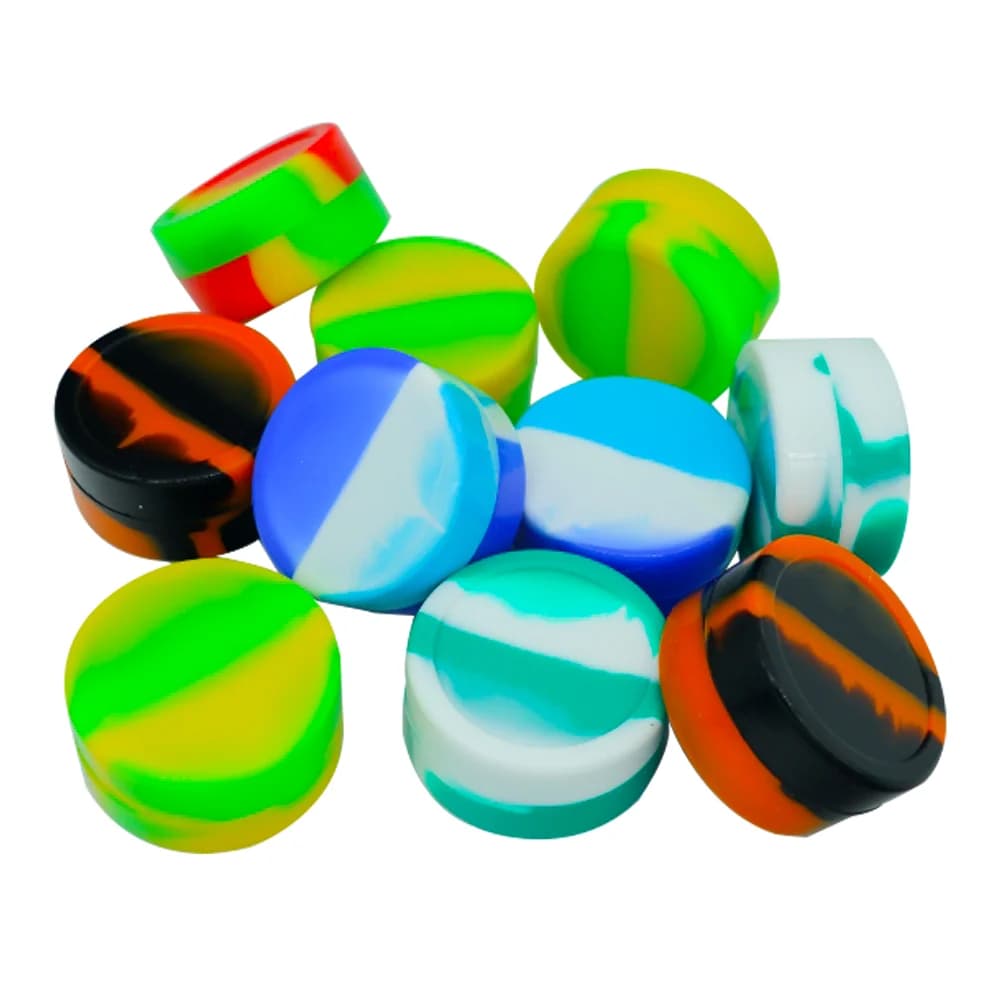 Set da fumo portatile in silicone nero puro da 22 ml, scatola per olio, scatola per spezie, accessori per fumatori