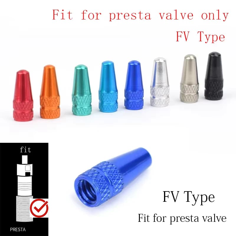 4/8 pieces aluminum alloy FV valve cap for bicycle tyres MTB road bike covered road protection MTB pneumatic dustproof valve Presta