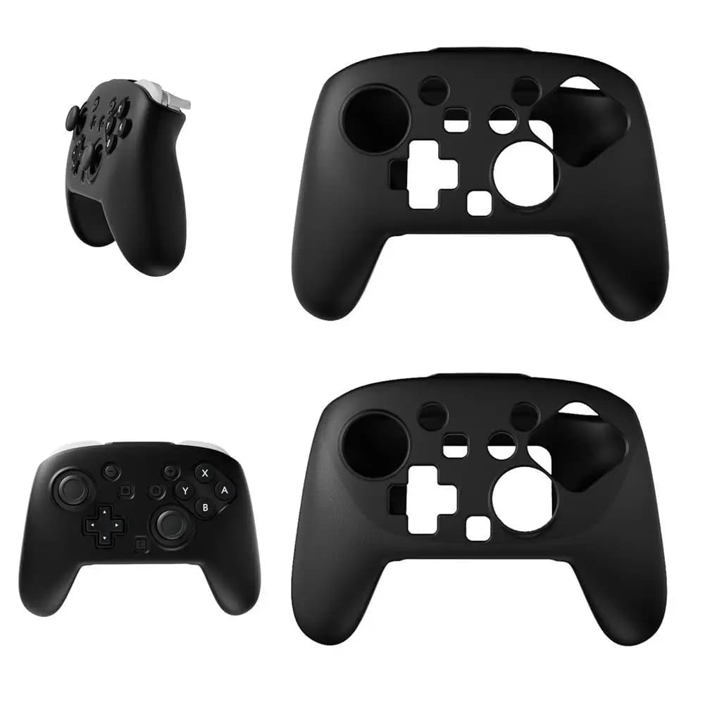 Custodia protettiva per controller di gioco in silicone nero Custodia protettiva antiscivolo antiurto per console per controller wireless Switch 2 Pro